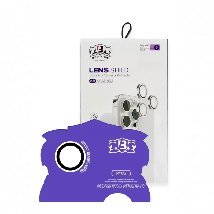 Newface Apple iPhone 17 Air Bilvis Titan Kamera Lens - Gümüş
