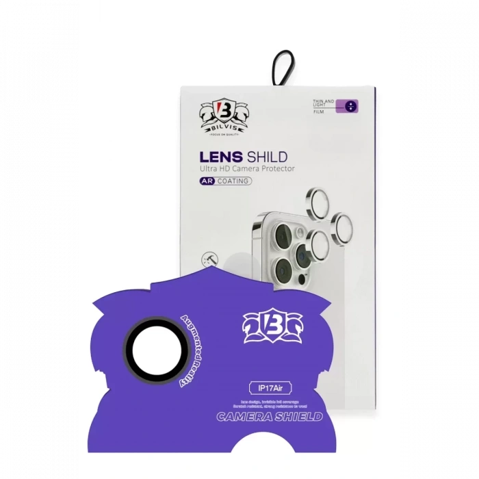 Newface Apple iPhone 17 Air Bilvis Titan Kamera Lens - Siyah