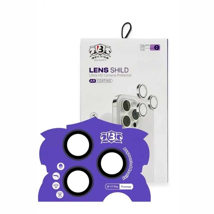 Newface Apple iPhone 17 Pro Max Bilvis Titan Kamera Lens - Lacivert