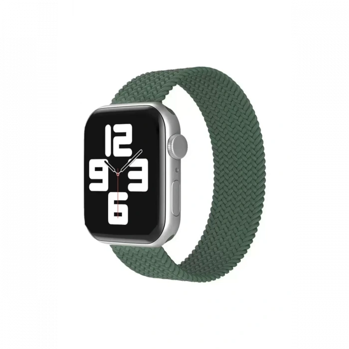 Newface Apple Watch 38mm Ayarlı Solo Silikon Kordon - Haki Yeşil