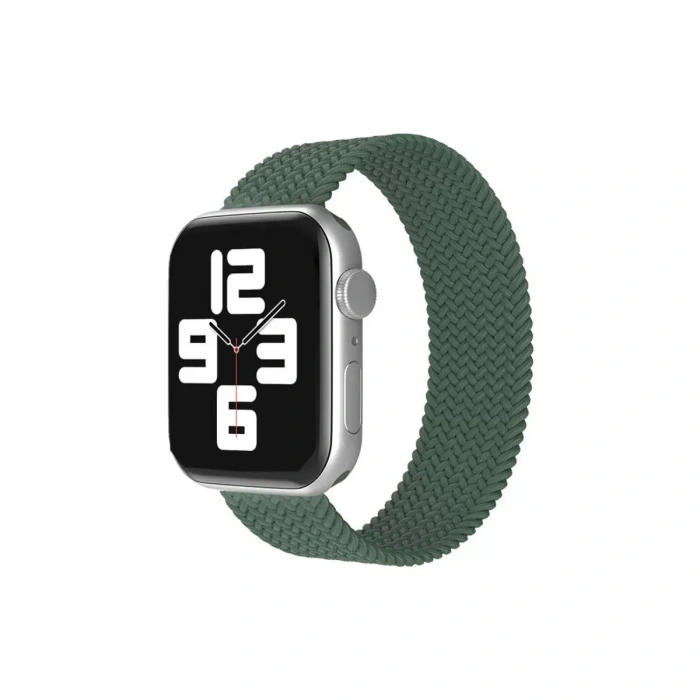 Newface Apple Watch 38mm Ayarlı Solo Silikon Kordon - Haki Yeşil