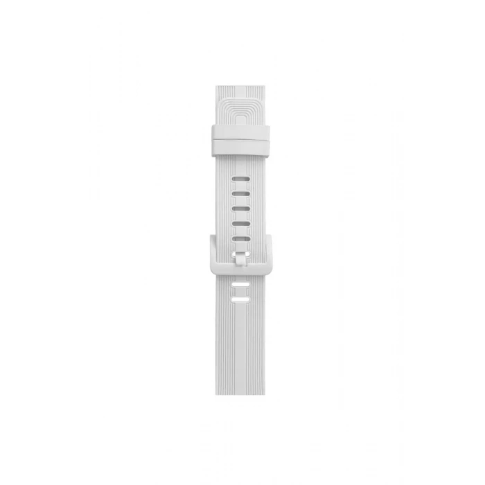 Newface Apple Watch 38mm Kr408 Çizgili Silikon Kordon - Beyaz