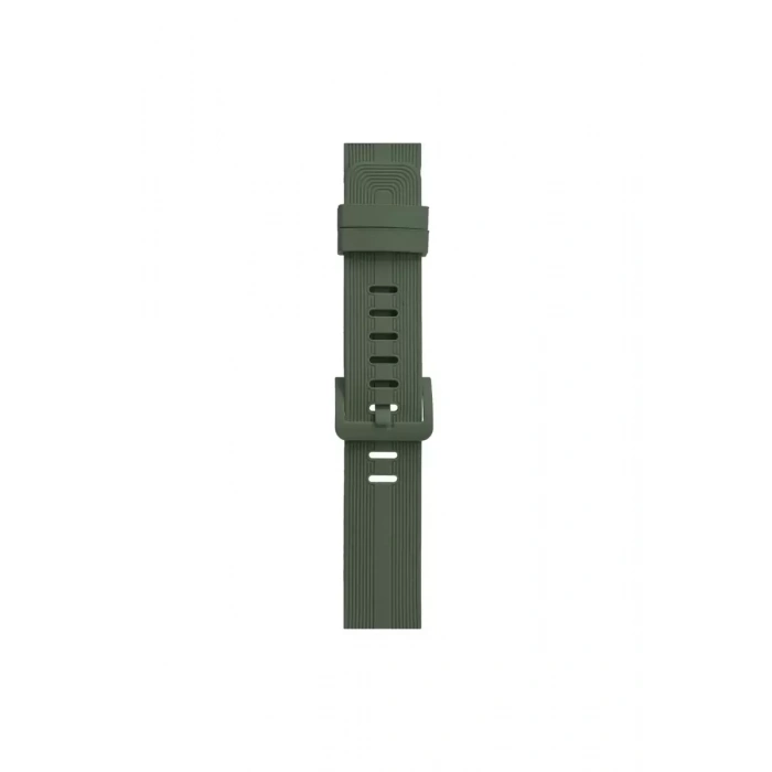 Newface Apple Watch 38mm Kr408 Çizgili Silikon Kordon - Koyu Yeşil