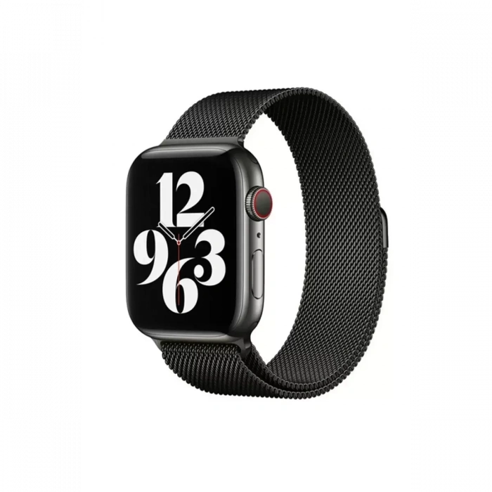 Newface Apple Watch 38mm Metal Mıknatıslı Kordon - Siyah