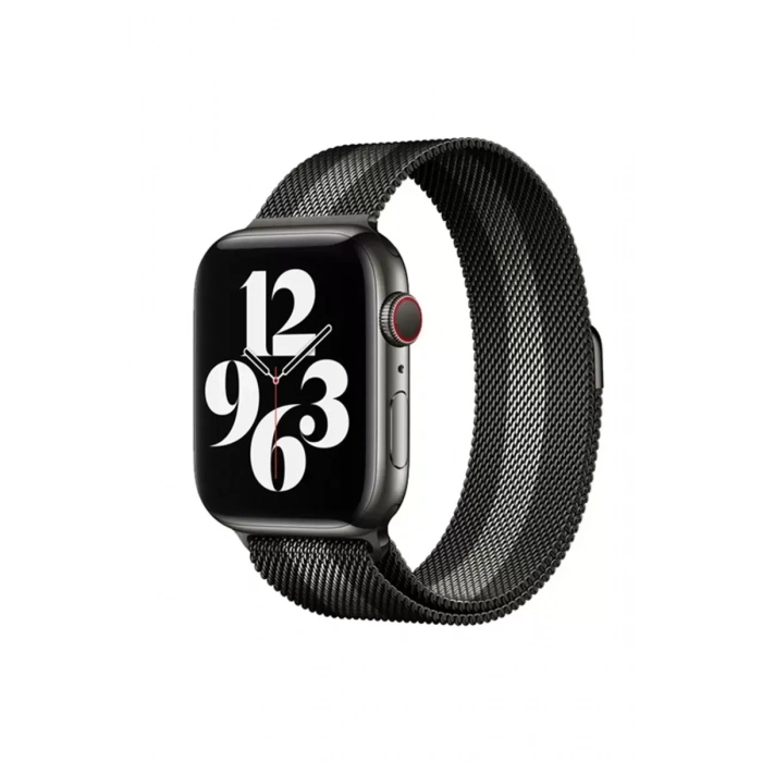 Newface Apple Watch 38mm Metal Mıknatıslı Kordon - Siyah-beyaz