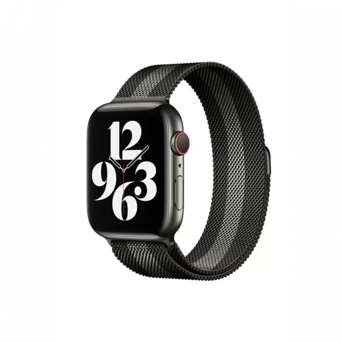 Newface Apple Watch 38mm Metal Mıknatıslı Kordon - Siyah-beyaz