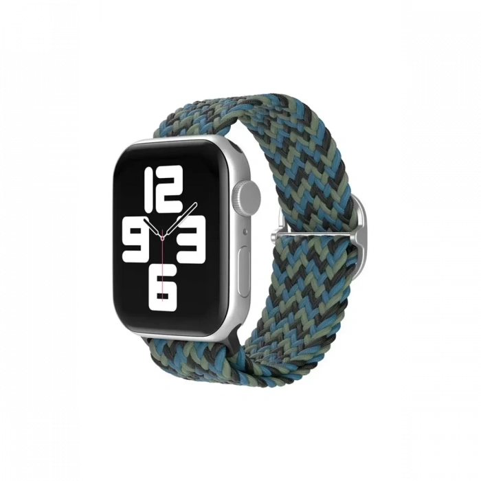 Newface Apple Watch 38mm Star Kordon - Zigzag Mavi-yeşil