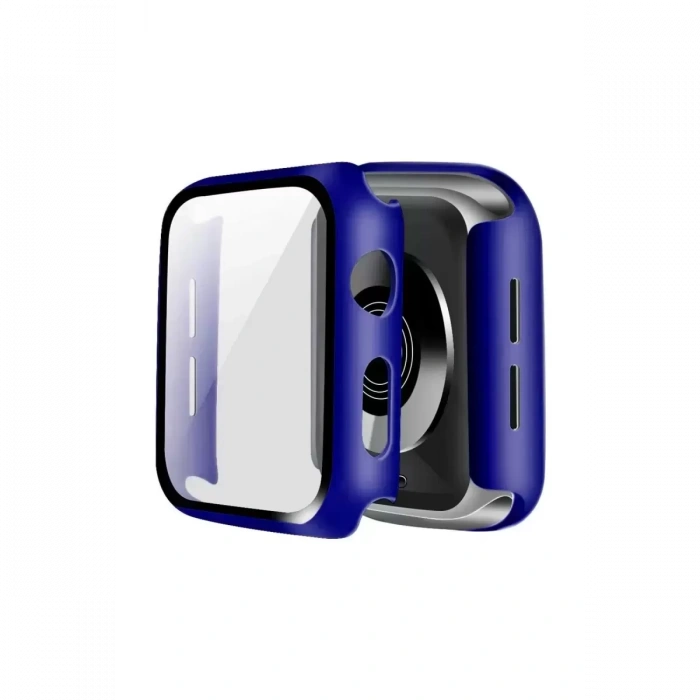 Newface Apple Watch 41mm Camlı Kasa Ekran Koruyucu - Lacivert