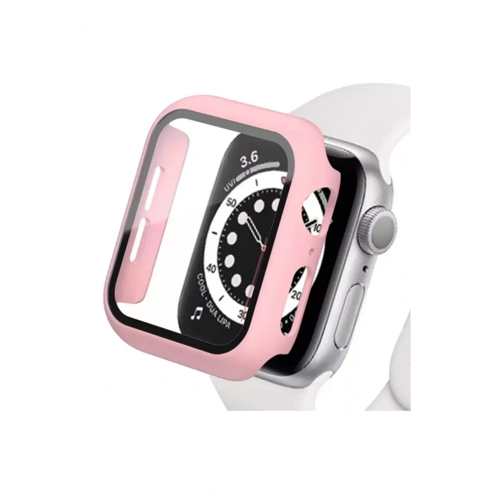 Newface Apple Watch 41mm Camlı Kasa Ekran Koruyucu - Rose Gold