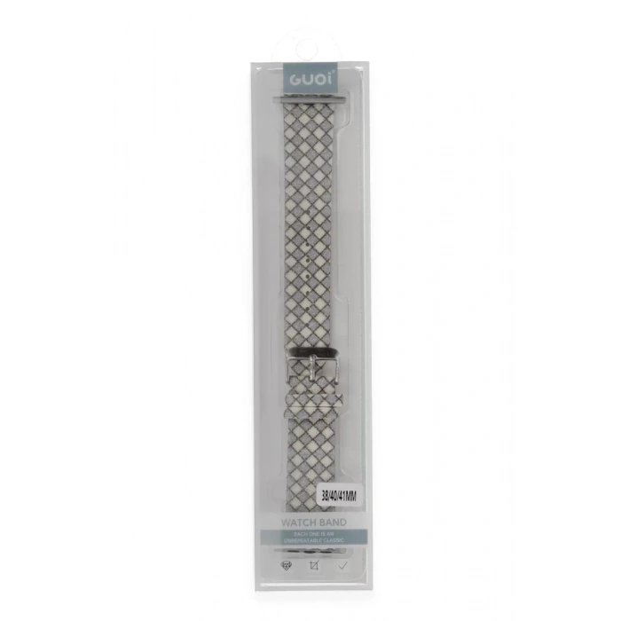 Newface Apple Watch 42mm Karo Motif Kordon - Lila