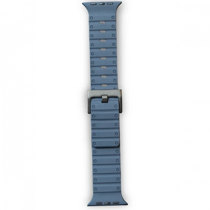 Newface Apple Watch 42mm Magnus Mıknatıslı Silikon Kordon - Mavi