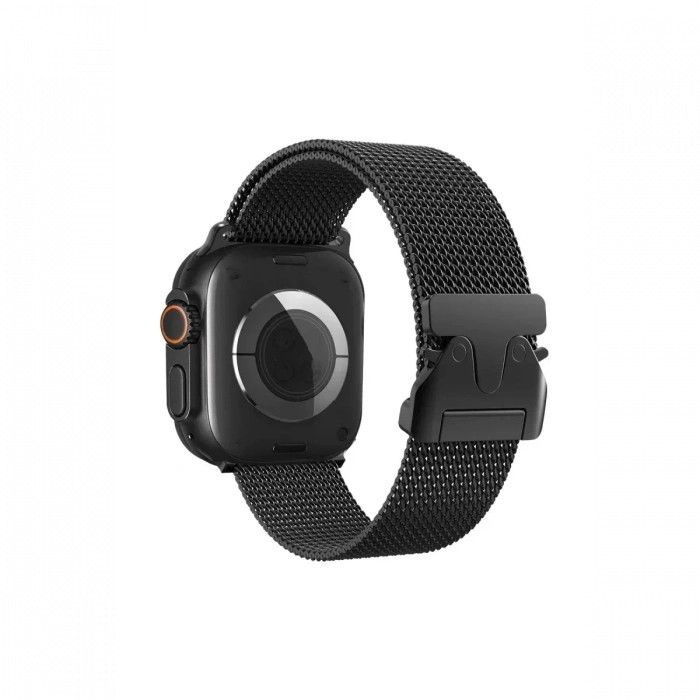 Newface Apple Watch 42mm Milano Metal Kordon - Siyah