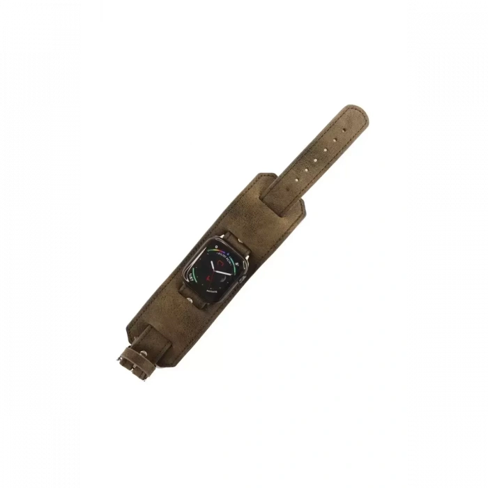 Newface Apple Watch 42mm Nl17 Deri Kordon - Kahverengi