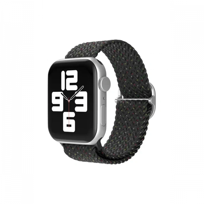 Newface Apple Watch 42mm Star Kordon - Benekli Siyah