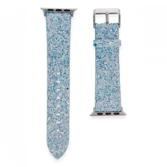 Newface Apple Watch 42mm Starry Taşlı Kordon - Turkuaz