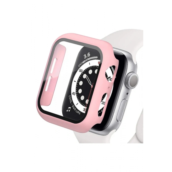Newface Apple Watch 44mm Camlı Kasa Ekran Koruyucu - Rose