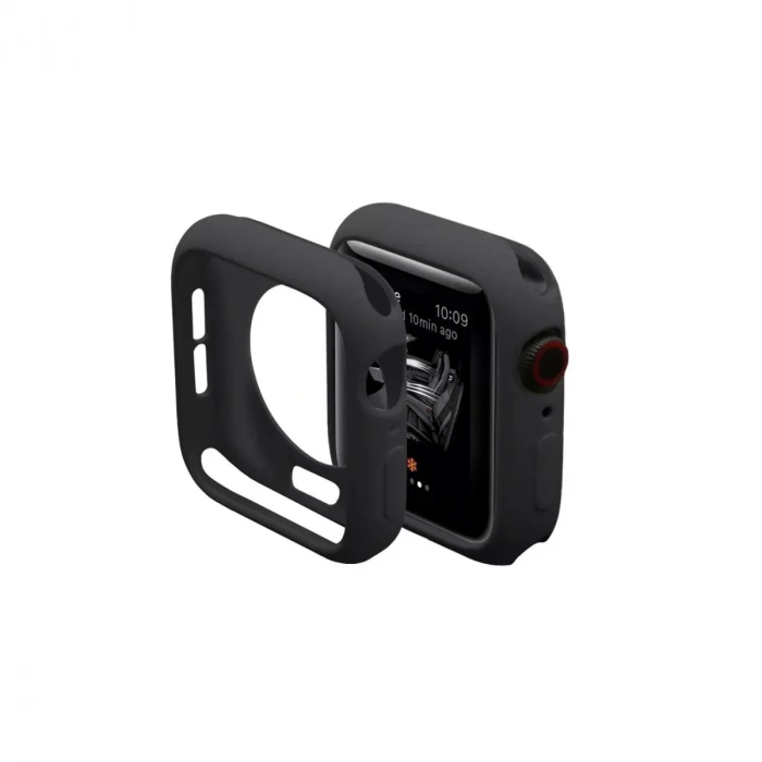 Newface Apple Watch 44mm Silikon Alt Kasa - Siyah