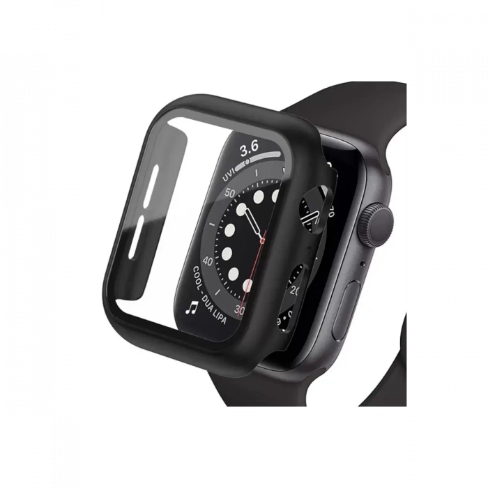 Newface Apple Watch Ultra 49mm Camlı Kasa Ekran Koruyucu - Siyah