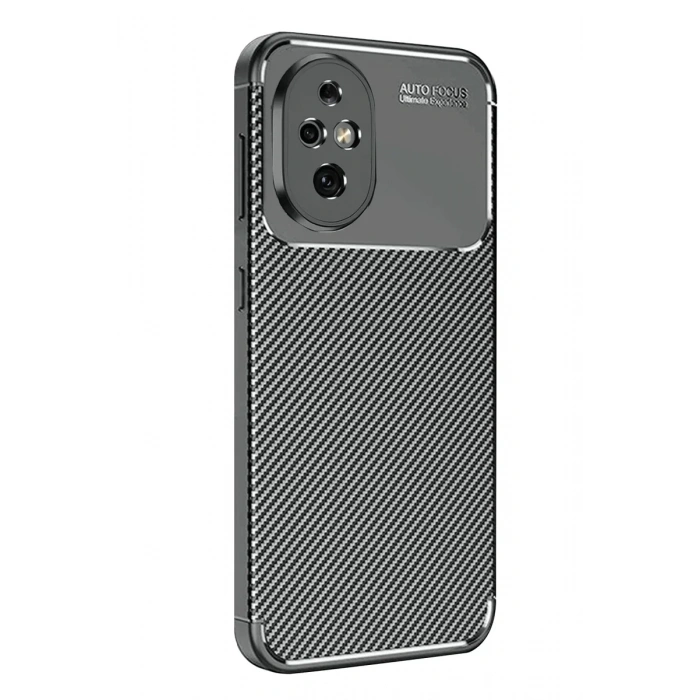 Newface Honor 200 Kılıf Auto Focus Karbon Kapak - Siyah
