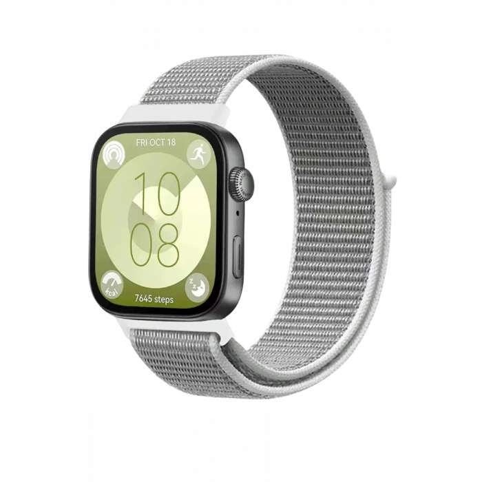Newface Huawei Fit 4 Hasırlı Cırtcırtlı Kordon - Beyaz