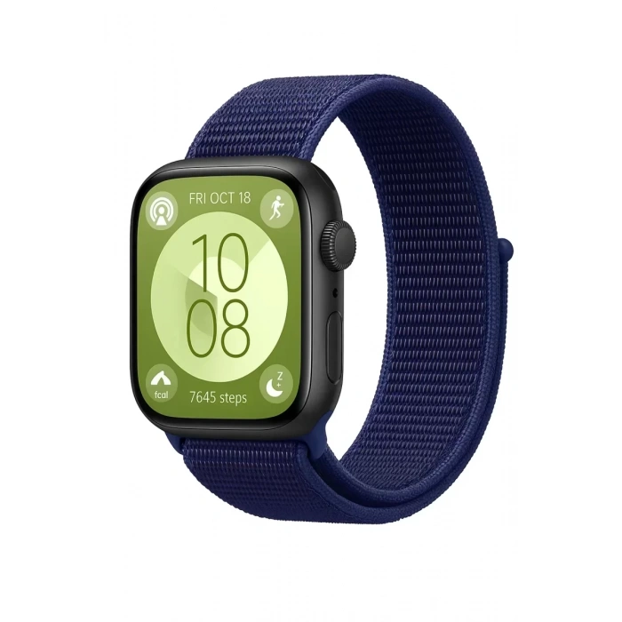 Newface Huawei Fit 4 Hasırlı Cırtcırtlı Kordon - Lacivert-Mürdüm