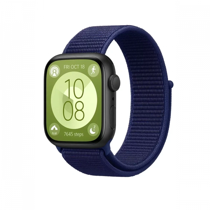 Newface Huawei Fit 4 Hasırlı Cırtcırtlı Kordon - Lacivert-Mürdüm