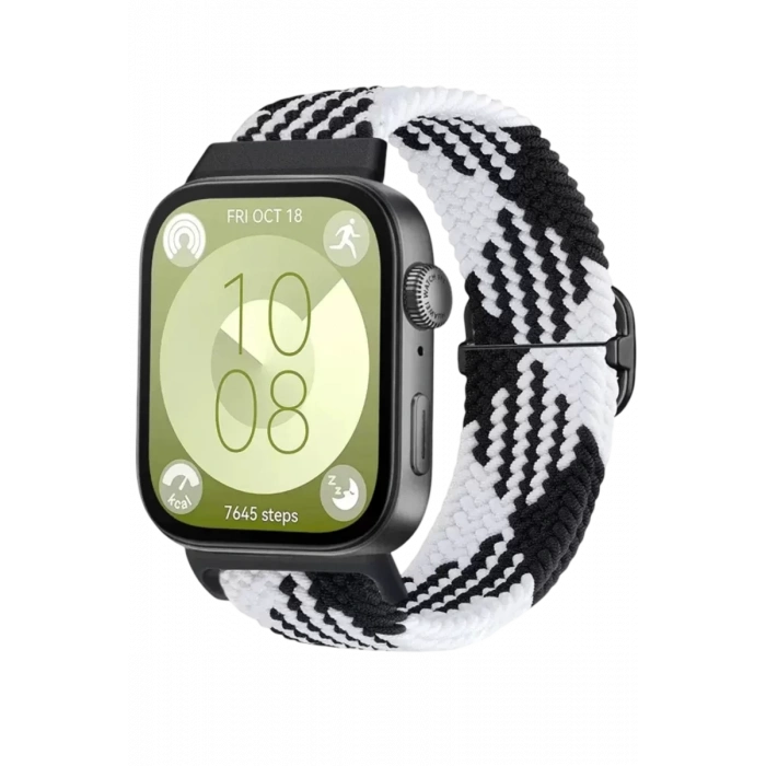 Newface Huawei Fit 4 Star Kordon - Siyah-Beyaz