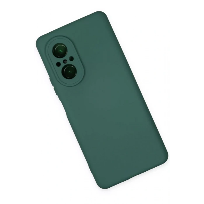 Newface Huawei Nova 9 SE Kılıf Nano içi Kadife Silikon - Koyu Yeşil