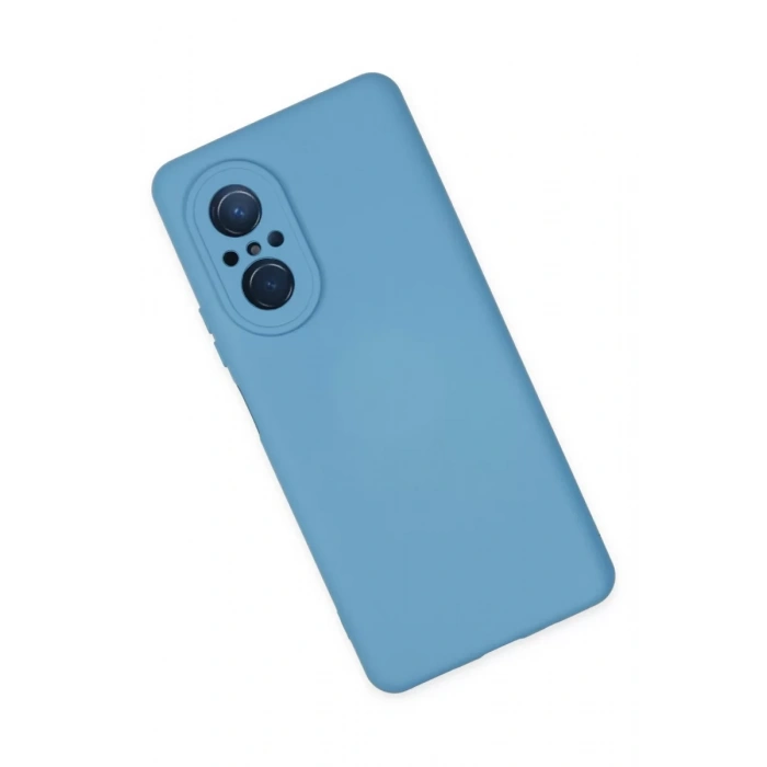 Newface Huawei Nova 9 SE Kılıf Nano içi Kadife Silikon - Mavi