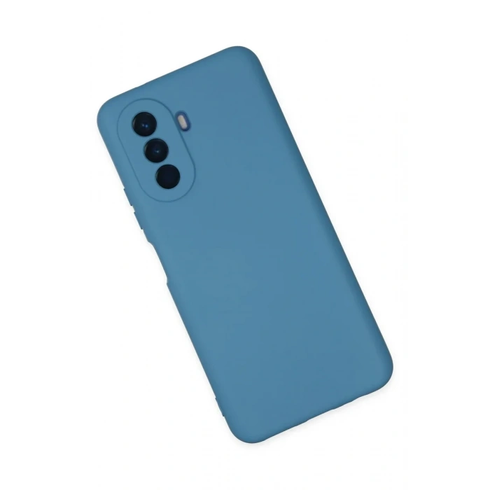 Newface Huawei Nova Y70 Kılıf Nano içi Kadife Silikon - Mavi