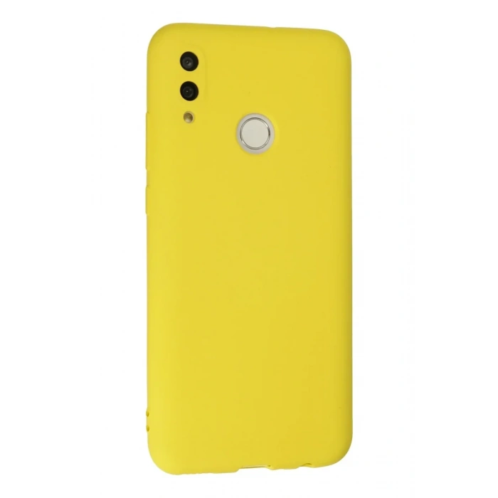 Newface Huawei P Smart 2019 Kılıf Nano içi Kadife Silikon - Sarı