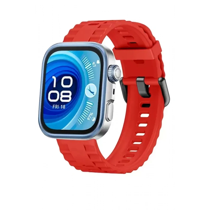 Newface Huawei Watch Fit 3 Klasik Kordon - Kırmızı