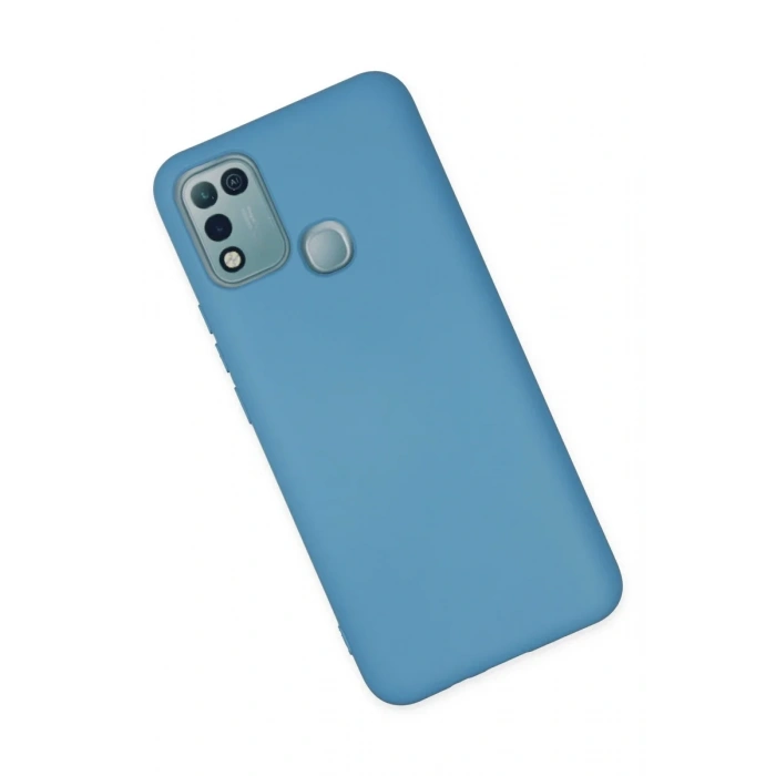 Newface İnfinix Hot 10 Play Kılıf Nano içi Kadife Silikon - Mavi