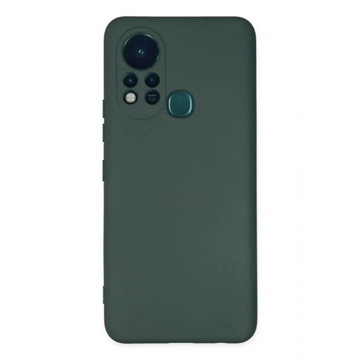 Newface İnfinix Hot 11s Kılıf Nano içi Kadife Silikon - Koyu Yeşil