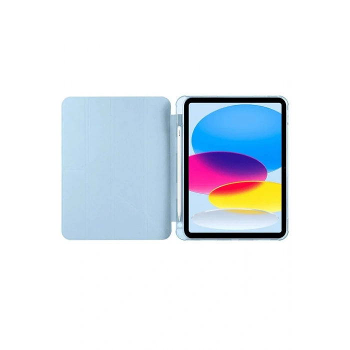 Newface iPad 2022 10.9 (10.nesil) Kılıf Kalemlikli Mars Tablet Kılıfı - Mavi