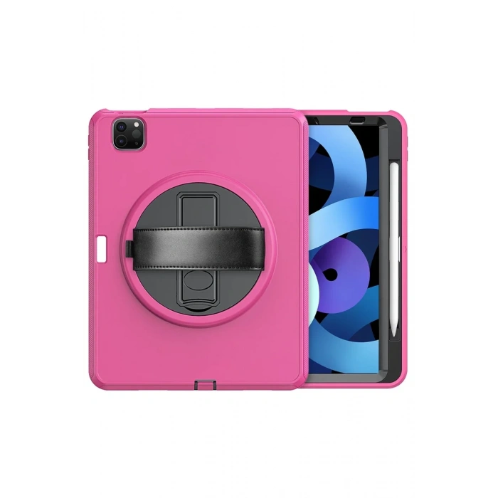 Newface iPad Pro 11 (2018) Kılıf Hand Strap Tablet Kılıfı - Pembe