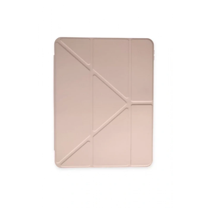 Newface iPad Pro 12.9 (2021) Kılıf Kalemlikli Mars Tablet Kılıfı - Rose Gold