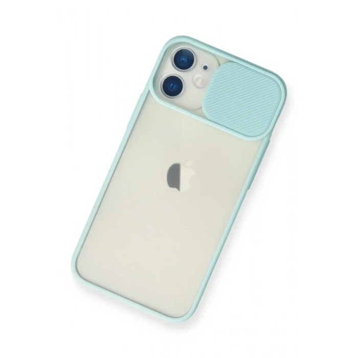 Newface iPhone 11 Kılıf Palm Buzlu Kamera Sürgülü Silikon - Turkuaz
