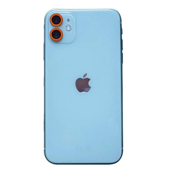 Newface iPhone 11 Neon Fosforlu Kamera Lens - Turuncu