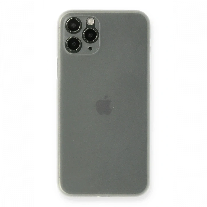 Newface iPhone 11 Pro Max Kılıf PP Ultra İnce Kapak - Beyaz