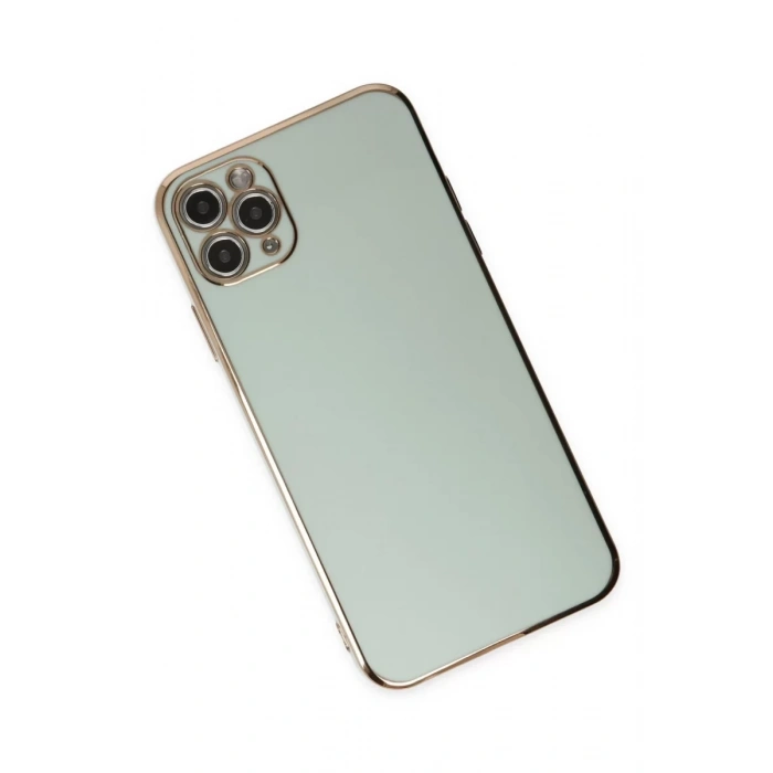Newface iPhone 11 Pro Max Kılıf Volet Silikon - Açık Yeşil