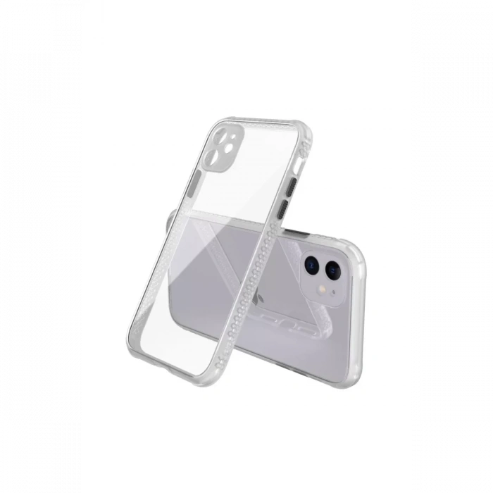 Newface iPhone 12 Kılıf Miami Şeffaf Silikon - Şeffaf