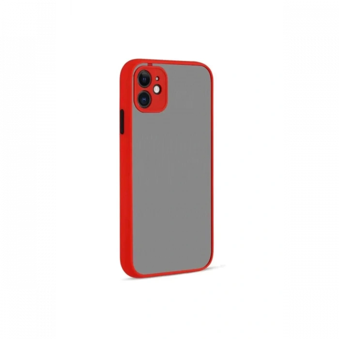 Newface iPhone 12 Kılıf Montreal Silikon Kapak - Kırmızı