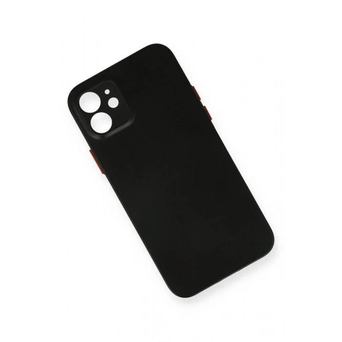 Newface iPhone 12 Kılıf PP Ultra İnce Kapak - Siyah