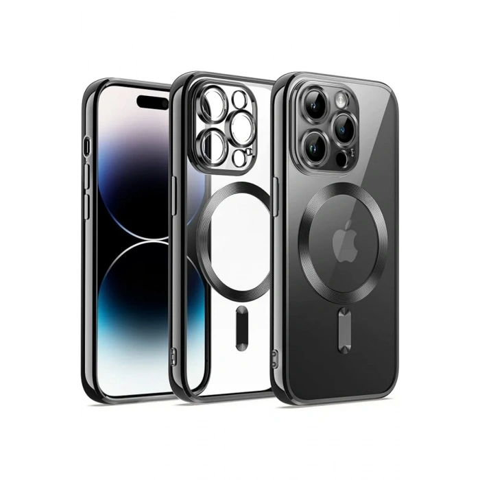 Newface iPhone 12 Pro Kılıf Kross Magneticsafe Kapak - Siyah