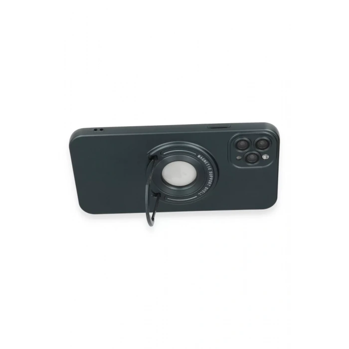 Newface iPhone 12 Pro Kılıf Lukka Magneticsafe Kapak - Koyu Yeşil