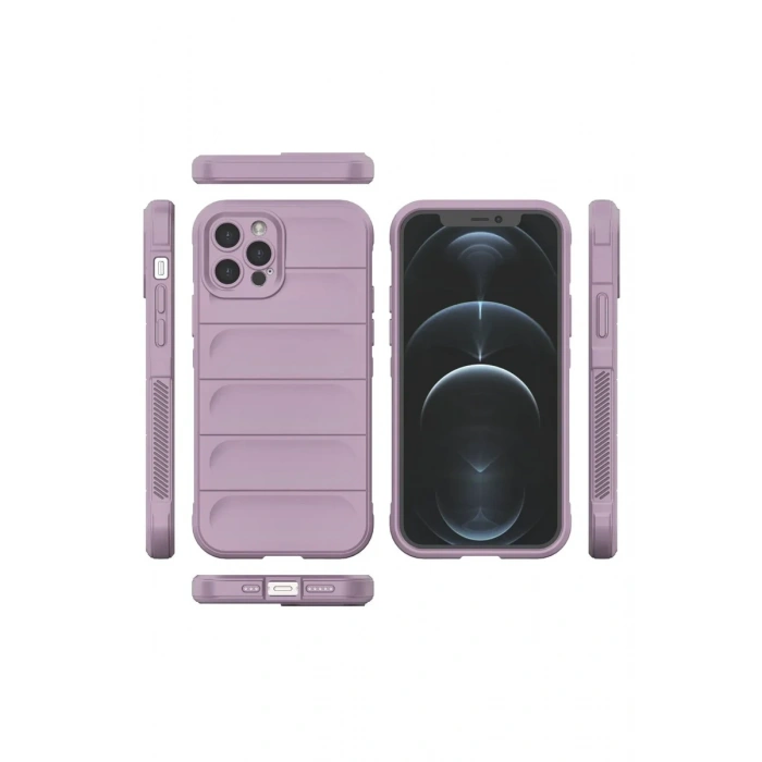 Newface iPhone 12 Pro Kılıf Optimum Silikon - Mor