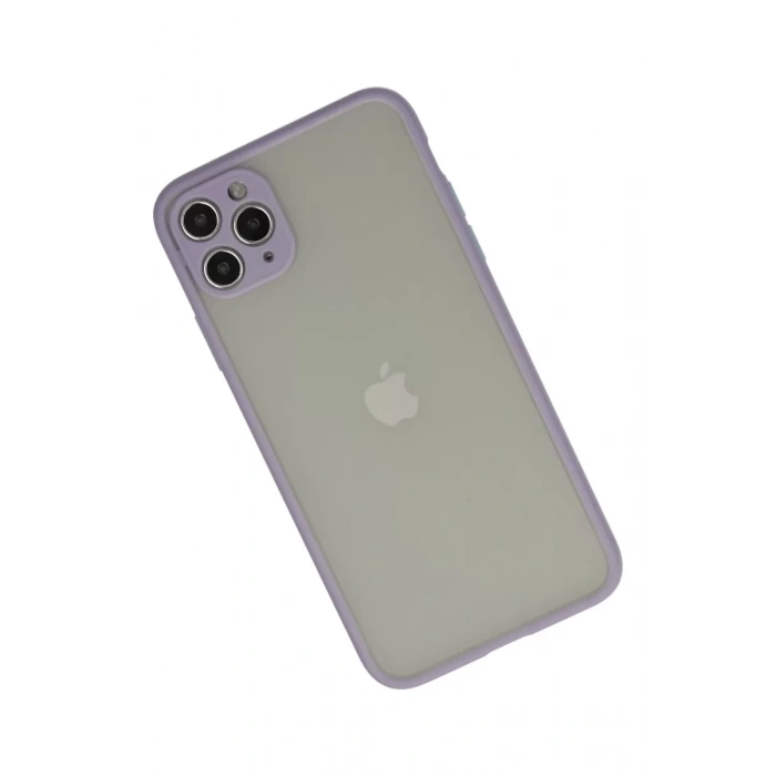 Newface iPhone 12 Pro Max Kılıf Montreal Silikon Kapak - Mor