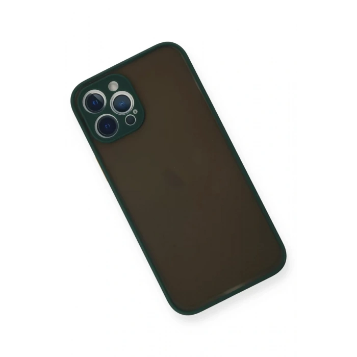 Newface iPhone 12 Pro Max Kılıf Montreal Silikon Kapak - Yeşil
