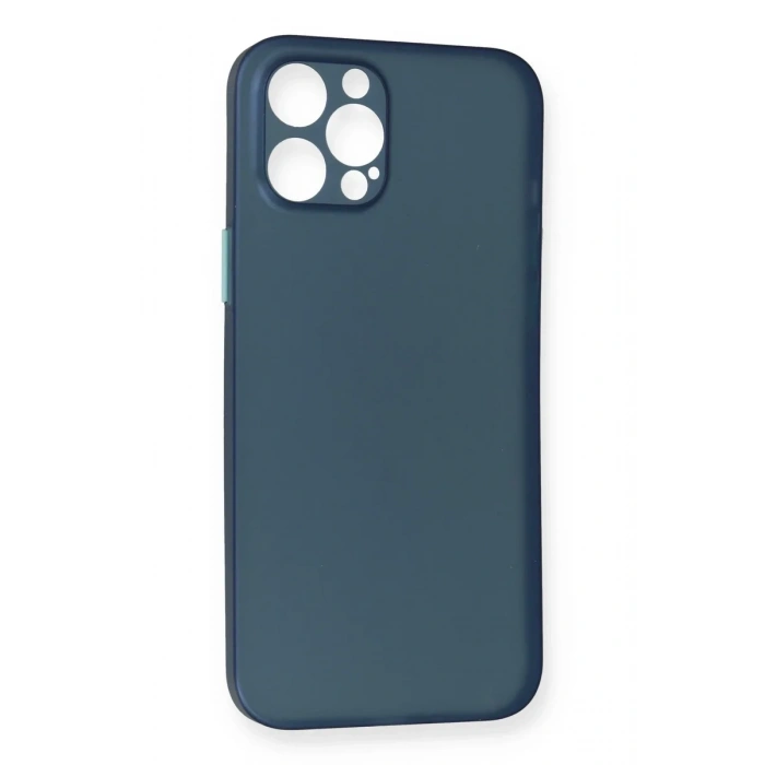 Newface iPhone 12 Pro Max Kılıf PP Ultra İnce Kapak - Mavi